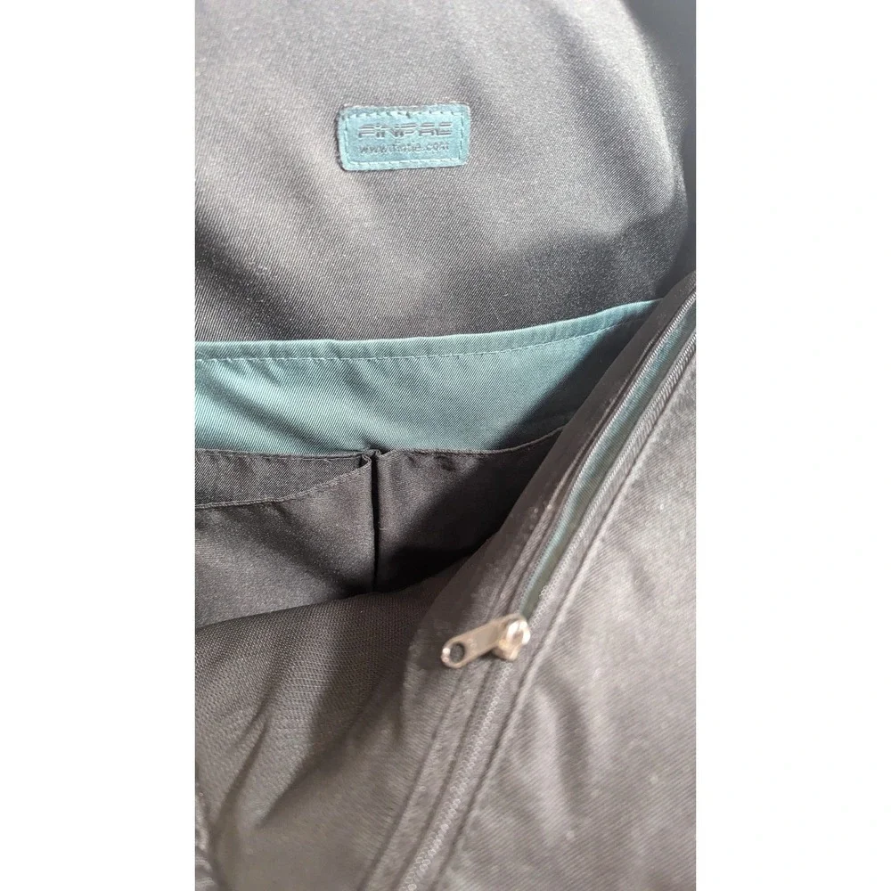 FINPAC Laptop Shoulder Bag messager strap Gray 14 x 10.5 padded with hand strap